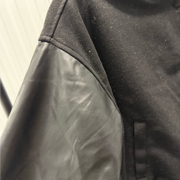 CALI 1850 Women's Black and Red Varsity Jacket - Picture 4 of 7